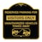 Signmission Reserved Parking for Visitors Only Unauthorized Vehicles Towed Away, A-DES-BG-1818-23070 A-DES-BG-1818-23070 - alternate 1